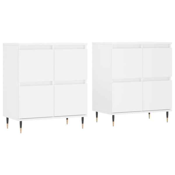Aparadores 2 pcs derivados de madeira branco M 2