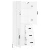 Aparador alto madera contrachapada blanco 69.5x34x180 cm 4