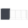 Caseta de perros con corral acero galvanizado 165x455x181 cm 4