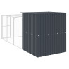 Casota p/ cães c/ parque 165x455x181 cm aço galvaniz. antracite 5