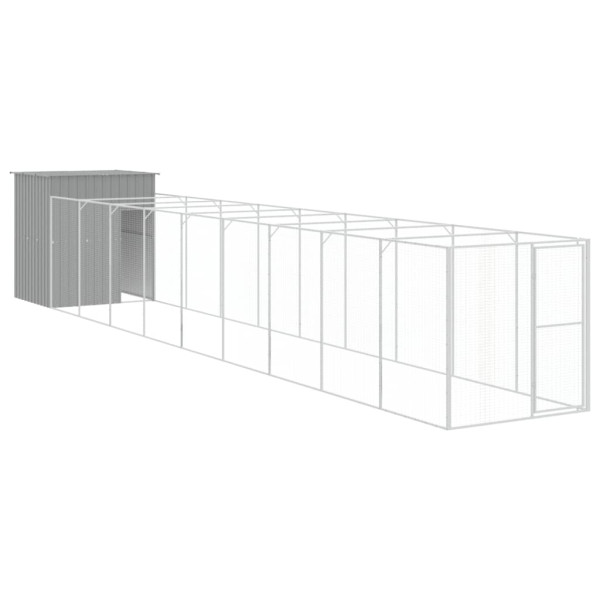 Caseta perro corral acero galvanizado gris claro 165x1067x181cm M 2