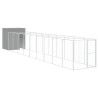 Caseta perro corral acero galvanizado gris claro 165x1067x181cm 2