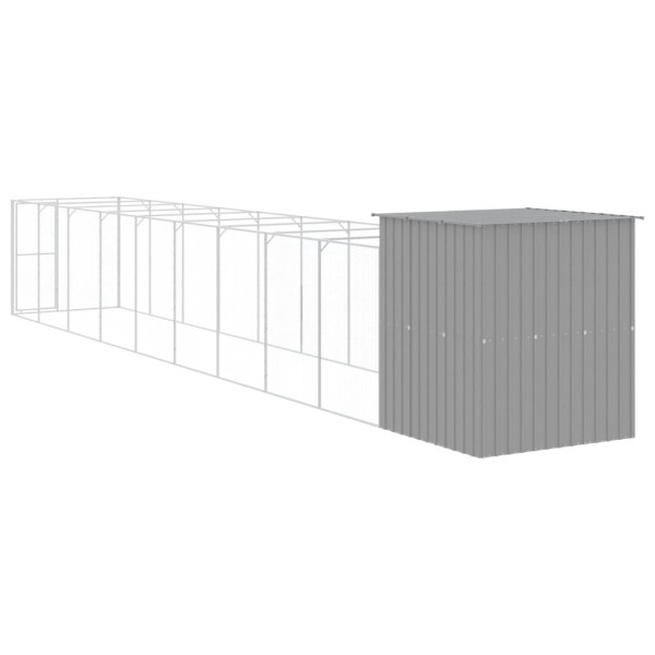Caseta perro corral acero galvanizado gris claro 165x1067x181cm M 5