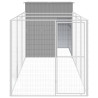 Caseta perros corral acero galvanizado gris claro 165x455x181cm 3