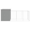 Caseta perros corral acero galvanizado gris claro 165x455x181cm 4