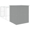 Caseta perros corral acero galvanizado gris claro 165x455x181cm 5