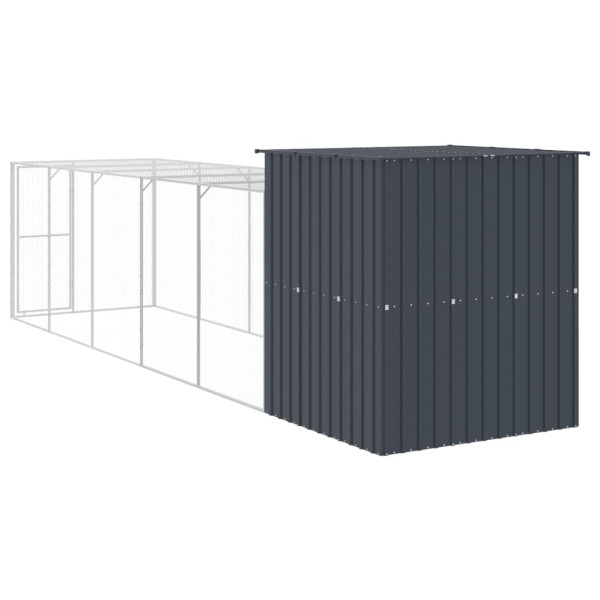 Galinheiro com anexo 165x659x181 cm aço galvanizado antracite M 5