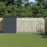 Gallinero con corral acero galvanizado gris 165x455x181 cm 1