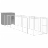 Caseta perros corral acero galvanizado gris claro 165x863x181cm 2