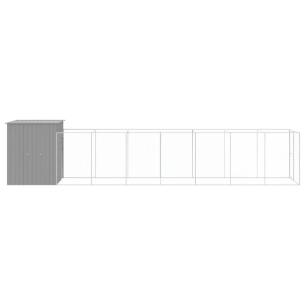 Caseta perros corral acero galvanizado gris claro 165x863x181cm M 4