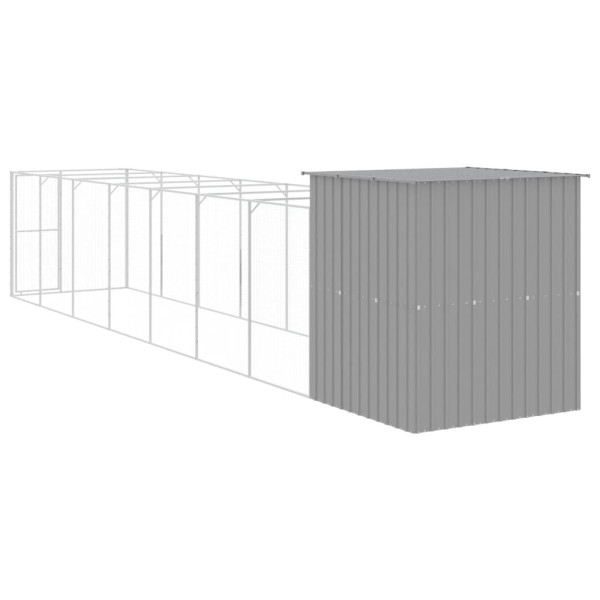 Caseta perros corral acero galvanizado gris claro 165x863x181cm M 5
