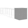 Caseta perros corral acero galvanizado gris claro 165x863x181cm 5