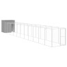 Caseta perro corral acero galvanizado gris claro 165x1271x181cm 2