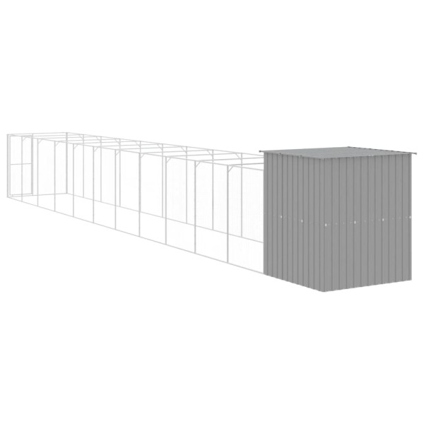 Caseta perro corral acero galvanizado gris claro 165x1271x181cm M 5
