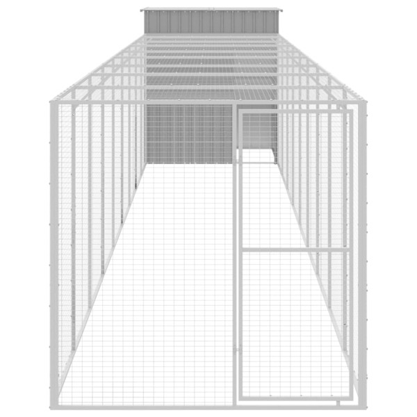 Gallinero y corral acero galvanizado gris claro 165x1067x181 cm M 3