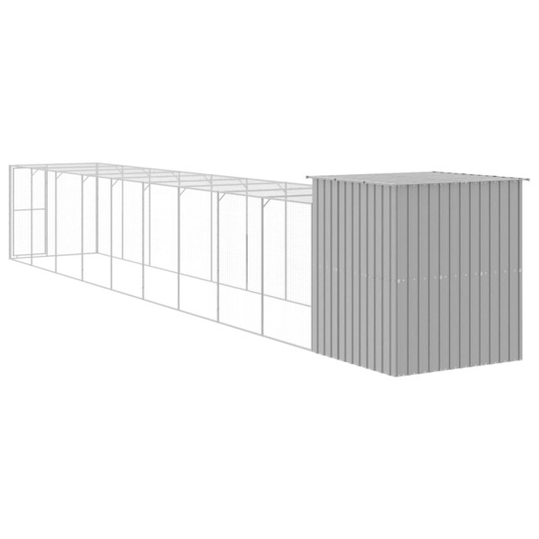 Gallinero y corral acero galvanizado gris claro 165x1067x181 cm M 5