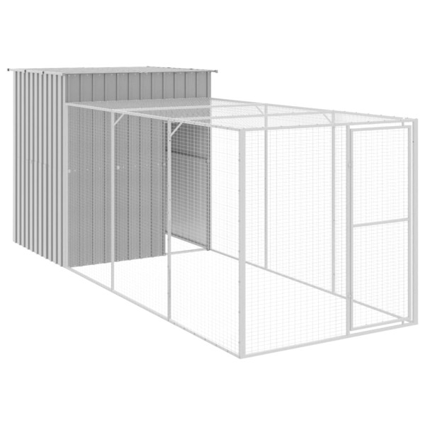 Galinheiro com anexo 165x455x181 cm aço galvanizado antracite M 2