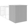 Gallinero con corral acero galvanizado gris claro 165x455x181cm 5