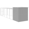 Gallinero con corral acero galvanizado gris claro 165x659x181cm 5