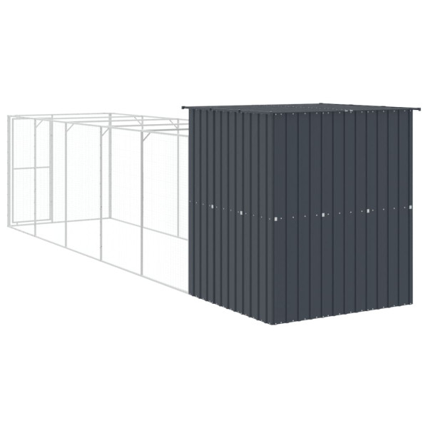 Casota p/ cães c/ parque 165x659x181 cm aço galvaniz. antracite M 5