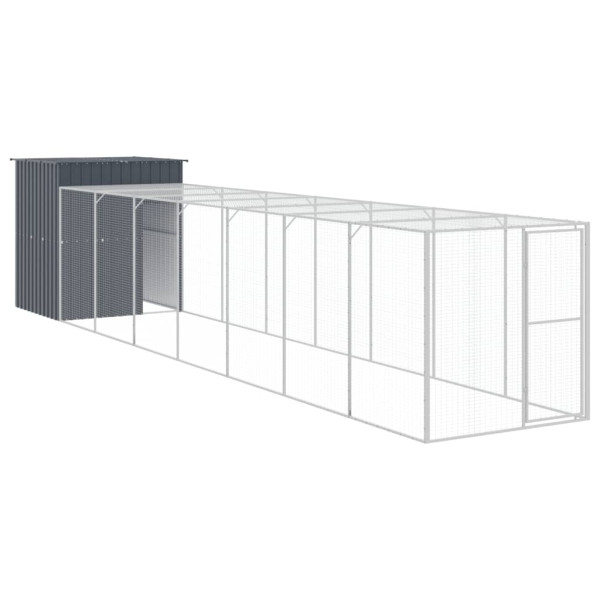 Galinheiro com anexo 165x863x181 cm aço galvanizado antracite M 2