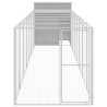 Gallinero con corral acero galvanizado gris claro 165x863x181cm 3