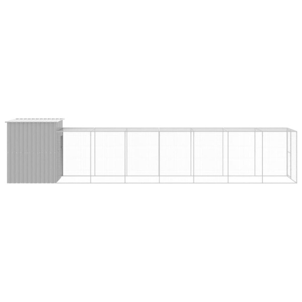Gallinero con corral acero galvanizado gris claro 165x863x181cm M 4