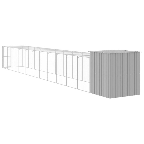 Gallinero y corral acero galvanizado gris claro 165x1271x181 cm M 5