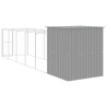 Caseta perros corral acero galvanizado gris claro 165x659x181cm 5