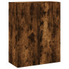 Aparador alto madera contrachapada roble ahumado 69.5x34x180 cm 5