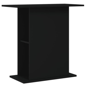 Soporte para acuario madera de ingeniería negro 36x75x72.5 cm H
