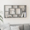 Estantería de pared con 8 compartimentos gris hormigón 1