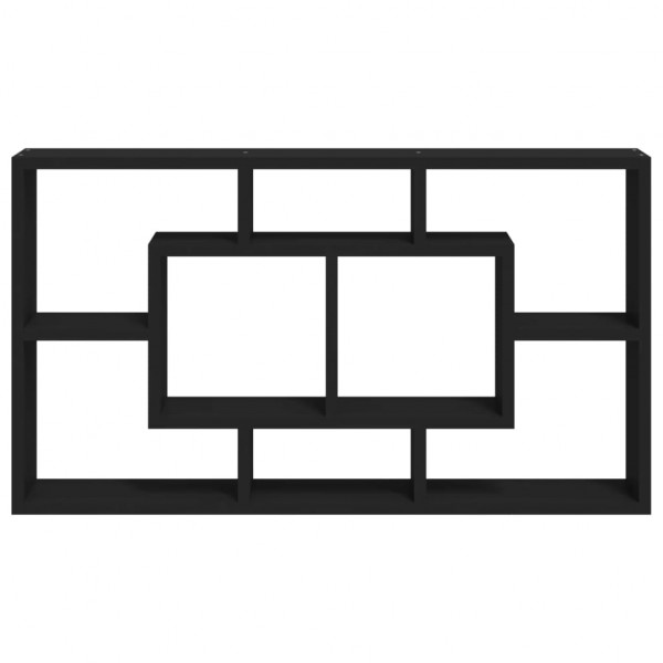 Estantería de pared con 8 compartimentos negro M 4