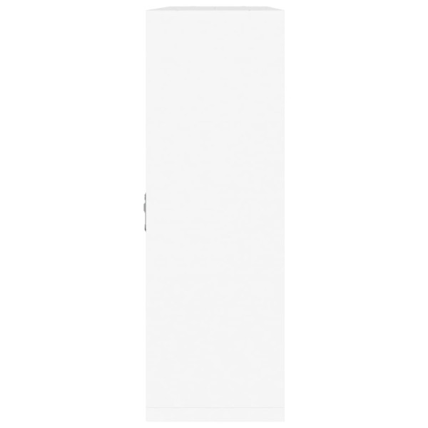 Estantería de pared con 8 compartimentos blanco brillante M 5