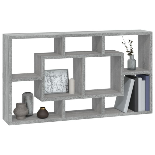 Estantería de pared con 8 compartimentos gris Sonoma M 3