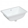 Lavabo de baño rectangular cerámica blanco 55.5x37.5x19 cm 2
