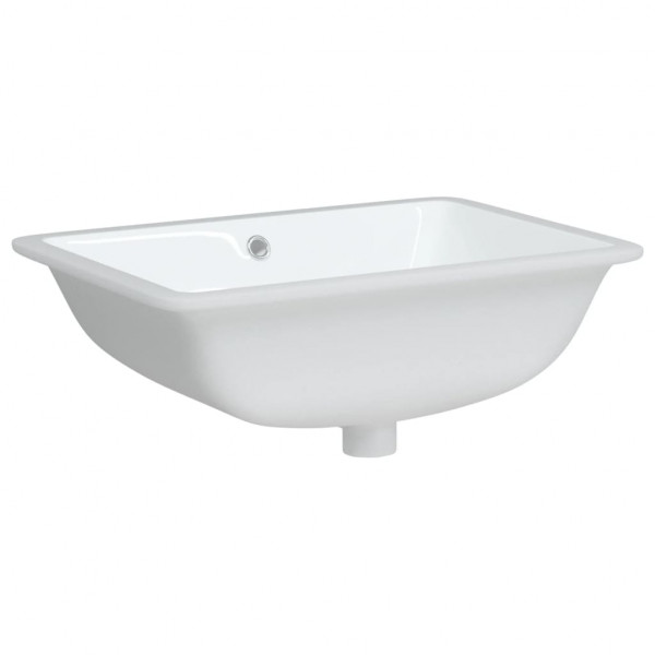 Lavabo de baño rectangular cerámica blanco 55.5x37.5x19 cm M 3