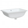 Lavabo de baño rectangular cerámica blanco 55.5x37.5x19 cm 3