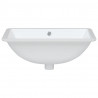 Lavabo de baño rectangular cerámica blanco 55.5x37.5x19 cm 4