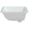 Lavabo de baño rectangular cerámica blanco 55.5x37.5x19 cm 5