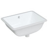 Lavabo de baño rectangular cerámica blanco 52x38.5x19.5 cm 2