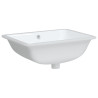 Lavabo de baño rectangular cerámica blanco 52x38.5x19.5 cm 3
