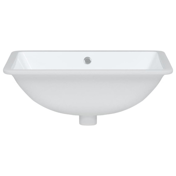 Lavabo de baño rectangular cerámica blanco 52x38.5x19.5 cm M 4