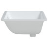 Lavabo de baño rectangular cerámica blanco 52x38.5x19.5 cm 5