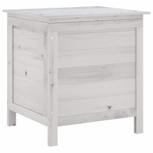 Caixa de arrumação p/ jardim 50x49x56.5 cm abeto maciço branco H