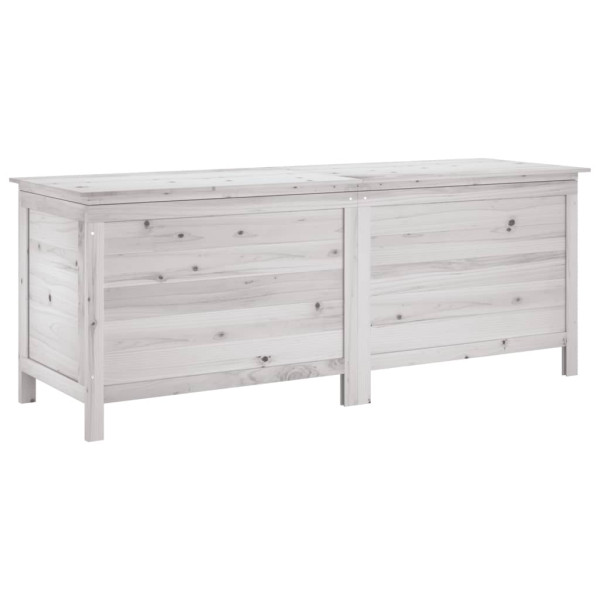 Caixa arrumação para jardim 150x50x56.5 cm abeto maciço branco M 2