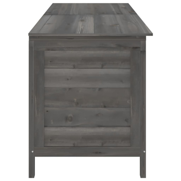 Arcón jardín madera maciza abeto gris antracita 198.5x50x56.5cm M 5