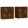 Aparadores 2 pcs derivados de madeira carvalho fumado 2
