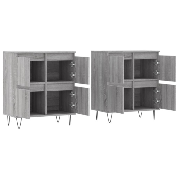 Aparadores 2 pcs derivados de madeira cinzento sonoma M 4