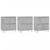 Aparadores 3 pcs derivados de madeira cinzento cimento 2